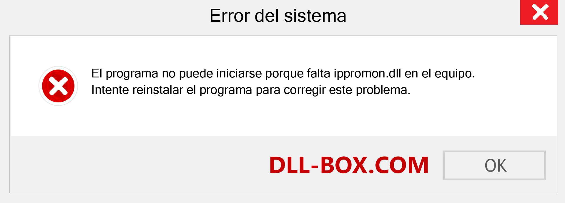 ¿Falta el archivo ippromon.dll ?. Descargar para Windows 7, 8, 10 - Corregir ippromon dll Missing Error en Windows, fotos, imágenes