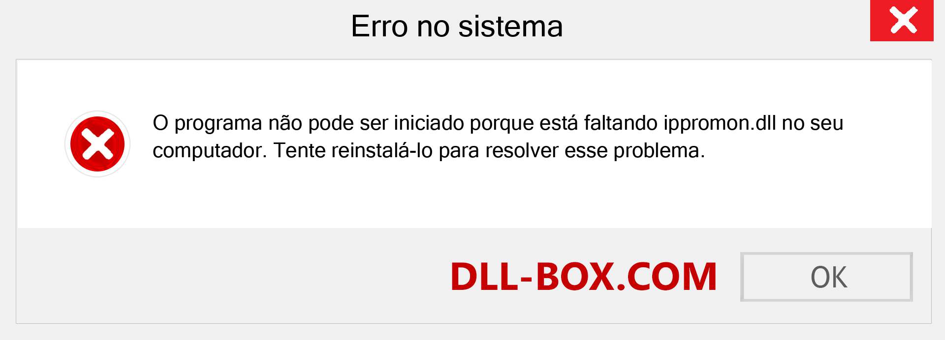 Arquivo ippromon.dll ausente ?. Download para Windows 7, 8, 10 - Correção de erro ausente ippromon dll no Windows, fotos, imagens